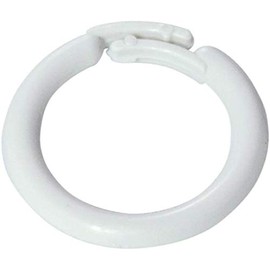 Fabrics and Drapes Large White Plastic Split Rings Home Sewing Depot for Shades and Valances - Roman Shade Rings - 25 Pack