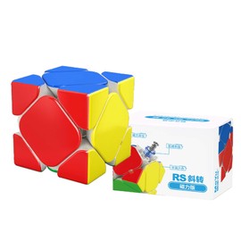 Moyu RS Skewb Cube Magnetic Skewb M Puzzle Stickerless Magic Cube Easy Turn & Smooth Faster & Professional Cube (Magnetic Version)