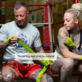 Hayabusa Boxing Hand Wraps Perfect Stretch 4.0 Mexican Style for Men and Women - 3 Pairs w/Washbag - Green, 180 inches