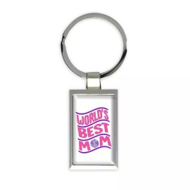 Gift Keychain : Worlds Best Mom Mother Day Birthday Christmas