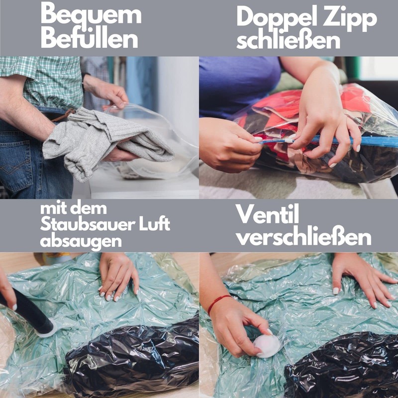 Set of Vacuum Bags XL to XXL - Storage Sacks