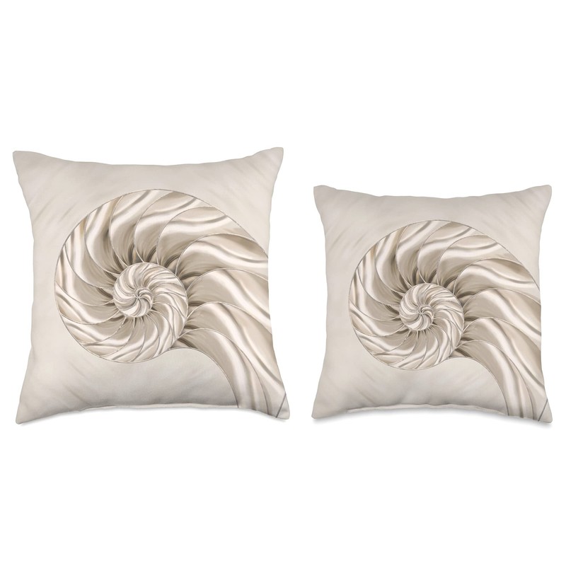 Nautilus Shell Throw Pillow
