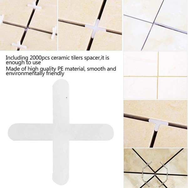 2000 Piezas de Espaciadores de Azulejos de 3mm de Nivelación