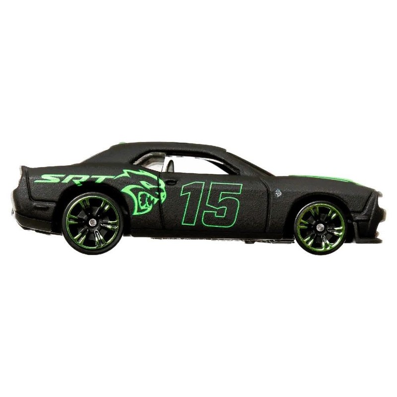 Hot Wheels Neon Racers HLH72-15 Dodge Challenger SRT Hellcat HRW80