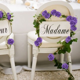 IPOPU Artificial Roses Flowers Heads, 100Pcs Stemless Foam Roses Heads Bulk 3in Fake Flowers for Crafts, Wall Decorations, DIY Wedding Bouquets, Bridal Shower, Party Home Decoration(Dark Purple)