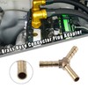 X AUTOHAUX 4 Pcs 6mm Y Shaped Hose Barb Brass