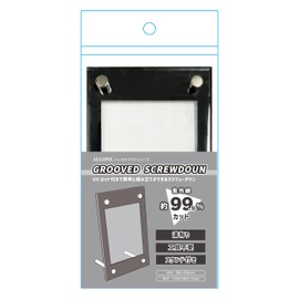 Allone ALG-TSMSDBK Trading Card Supply Slotted Screw Down Black 3.3 x 0.2 x 5.3 inches (8.3 x 0.7 x 13.4 cm) Protection / Collection Stand, 99.9% UV Reduction, Acrylic, Easy Assembly, Grooved