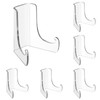 Hipiwe 6Pcs Clear Acrylic Display Stands with Deep Support Ledges