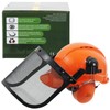 SPARES2GO Chainsaw Safety Helmet with Mesh Visor and Ear Muffs