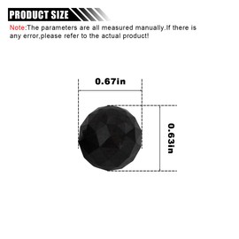 4PCS Ball-Shaped Tire Valve Stem Cap Cover, Car Wheel Tire Valve Cap Set, Corrosion Resistant Tire Air Caps, Universal Dustproof Stem Covers for Car, Truck, SUV, Motorcycle, Bicycle (Black)