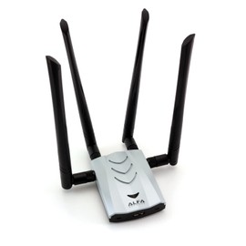 Alfa AC1900 Wifi adapter - 1900 Mbps 802.11ac Long-Range Dual Band USB 3.0 Wi-Fi Network Adapter w/4x 5dBi External Dual-Band Antennas