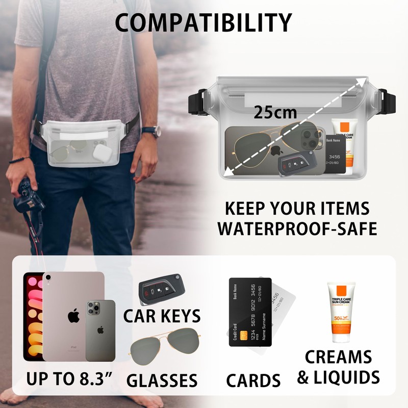 MyGadget 2 x Waterproof Bags [ 22 x 15.5 cm