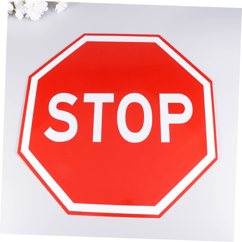 Mobestech 1pc Stop Safety Sign Traffic Sign for Indoor Outdoor