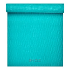 Gaiam Essentials 1/4" Thin (6mm) Yoga & Pilates, Fitness & Exercise Mat with Easy-Cinch Carrier Strap Cusion Support For Fitness and Gym Workouts