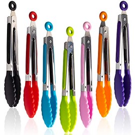 7-Pack Mini Kitchen Tongs Set - Versatile Stainless Steel Tongs