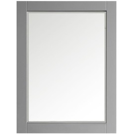 VINNOVA Florence 30" Bathroom Vanity Framed Wall Mirror in Gray