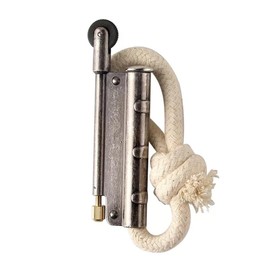 Vintage Style Rope Lighter, Metal Casing with Cotton Wick, Windproof Lighter,Old Style (Silver)