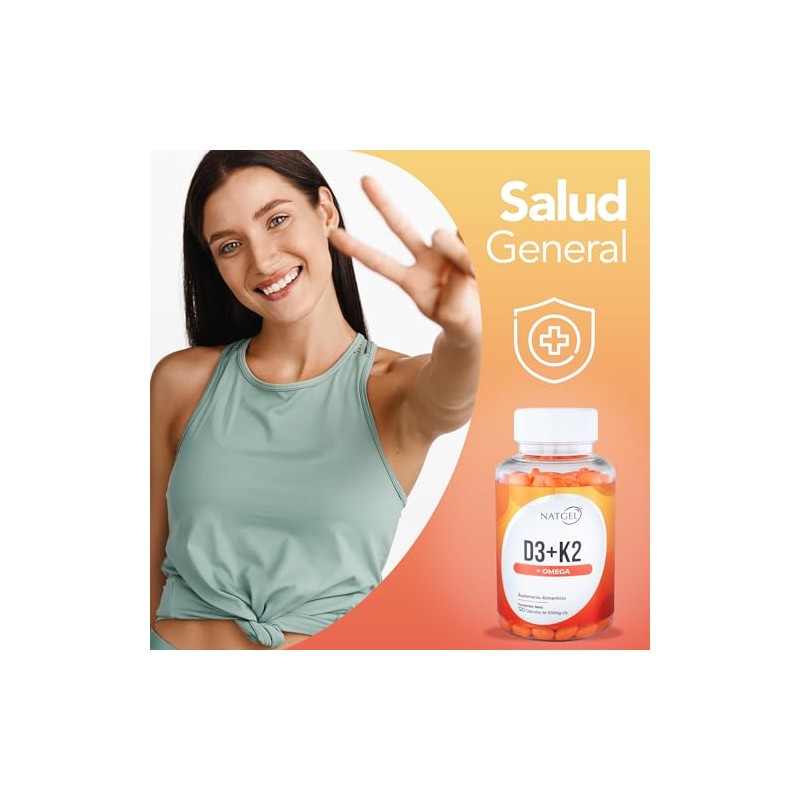 Natgel Vitaminas D3 + K2 y Omega 3 - Softgels
