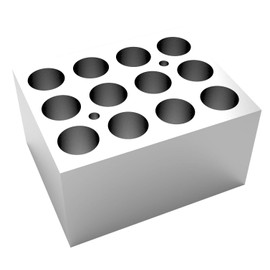 4E's USA Dry Bath Incubator Heat Block - Universal Aluminum Block for Vials 12 x 17mm Test Tubes, Slot Size ⌀17.8mm x 45mm, Model: TC0401001-78