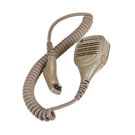 Motorola Solutions NNTN8236A, NNTN8236, Brown, Military Remote Speaker Microphone with 3.5mm Jack.
