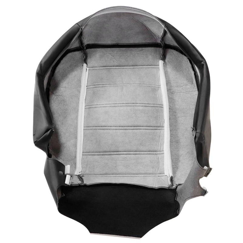 FZJDSD Black Driver & Passenger Side Bottom Leather Replacement Seat