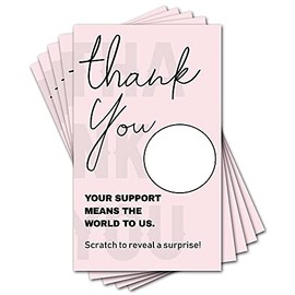 50 Blank Gift Certificate Scratch Off Cards Vouchers for Small Business Restaurant, Spa Beauty Makeup Hair Salon, Christmas Birthday Holiday, Wedding Bridal Baby Shower Favors Games (L335)