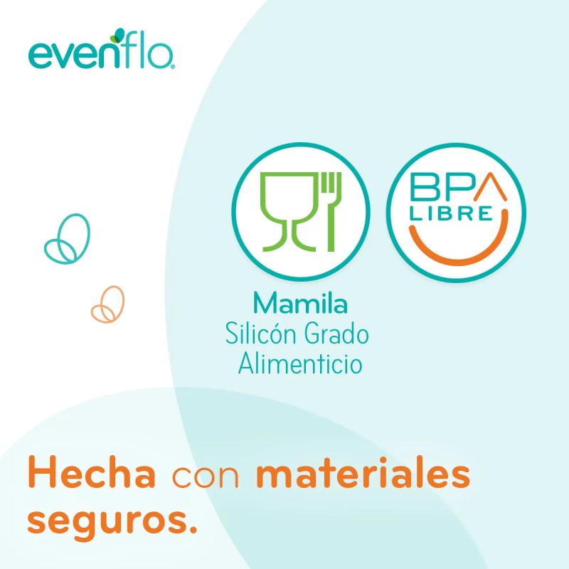Pack x3 Piezas Biberones Evenflo Cuello Ancho 270ml Niño