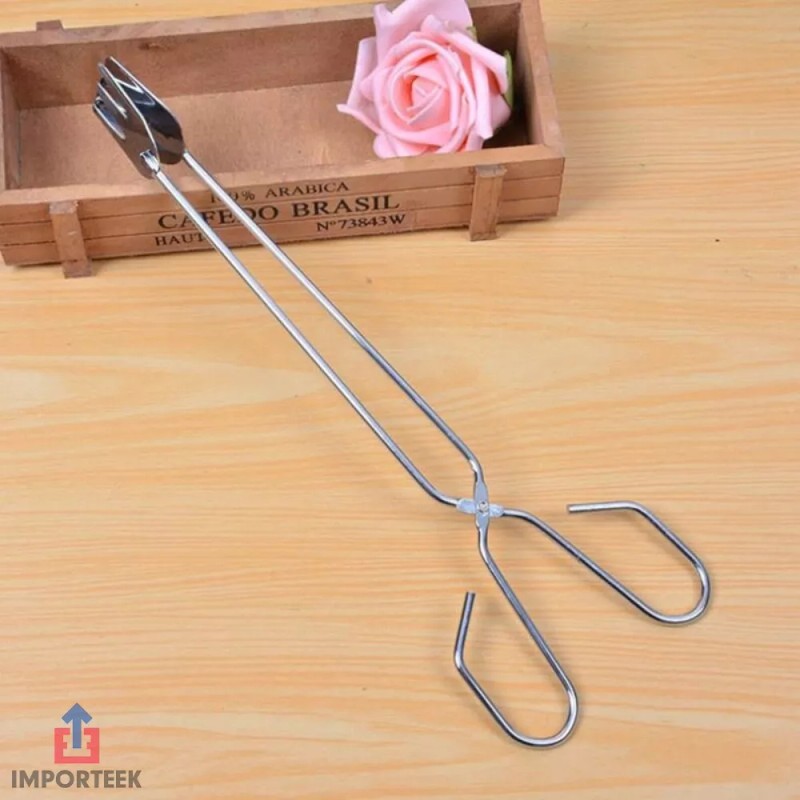 Importeek Pinzas Tenazas Acero Inoxidable Ensalada Hielo Pan Mediano