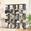 Giantex 5-Tier Geometric Bookshelf, 70" Tall Wood Freestanding Decorative Display