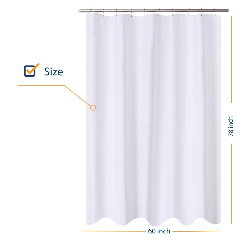 N&Y HOME Fabric Shower Curtain Liner 60 x 78 inch