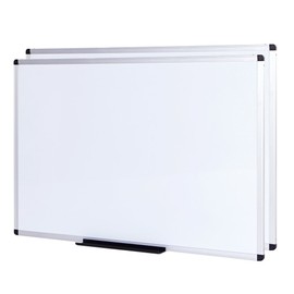 VIZ-PRO Magnetic Whiteboard / Dry Erase Board, 5' X 3', Pack of 2, Silver Aluminum Frame