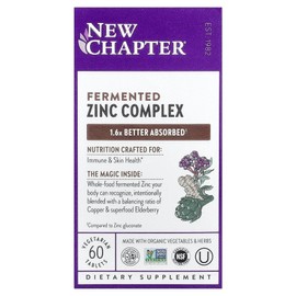 New Chapter New Chapter Fermented Zinc Complex 60 Vegetable Tablets Zinc Mineral Supplement / New Chapter 뉴챕터 발효 징크 콤플렉스 60 베지터블 정 아연 미네랄보충제