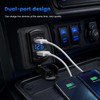 Car Rocker Switch Outlet with LED Voltmeter (USB+PD)