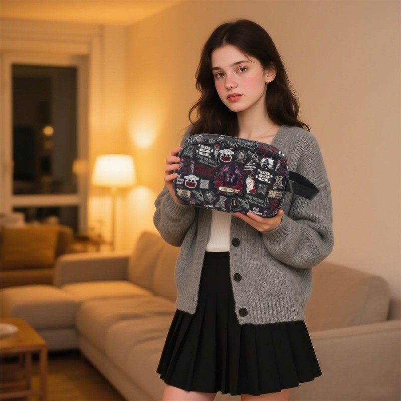 WCGXKO Dark Romance Clear Makeup Bag Spicy Bookish Book Inspired