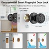 BIWIBON 4-in-1 Smart Door Knob, Fingerprint Door Knob with App
