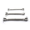 2Pcs 304 Stainless Steel Rigging Screw Jaw Closed Body M8,