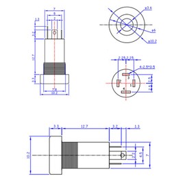 Ximimark 4Pcs 3.5MM Audio Video Jack Socket Stereo Solder Panel Mount Jack Connector Headphone Jack Connector 3 Pole Black with Nut