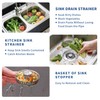 Kitchen Sink Drain Strainer - WERMARS 3 in 1 Sink