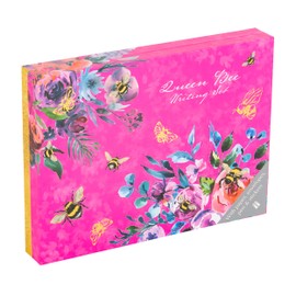 TGSC | Queen Bee Gifted Stationery Letter Writing Sets | Ballpoint Pen with 32 x A5 Letter Paper Sheets & 16 x envelopes | Writing Paper & envelopes | Letter Writing Set & 2 Sheets of Letter Seals