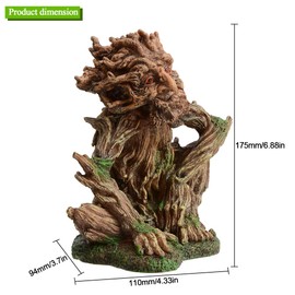 Toolzia Fish tank Tree person Statue Decorations, Lifelike Tree person Sculpture Ornament for Aquarium Decor,Fish Can Swim Through the Trunk Hole