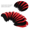 Club Head Covers, Set of 10, Neoprene + Faux Leather,