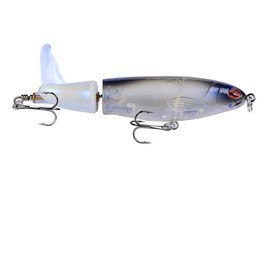 L-MEIQUN, 11 cm / 15 g & 14.5 cm / 36 g Whopper Poper Popper Topwater Fishing Lure Artificial Bait Hard Plopper Soft Rotating Tail Fishing (Colour: E, Size: Weight 36 g)