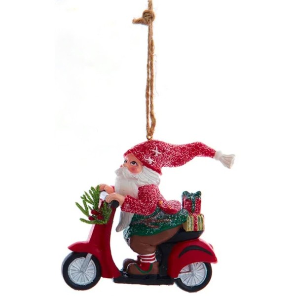 Kurt S. Adler Playful Gnome Ornament (Motorcycle)