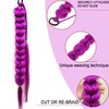 Purple Hair Extensions Pre-Braids Braiding Hair for Cosplay Halloween Stage