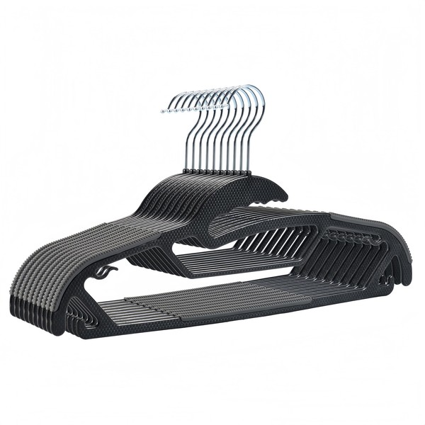 10 Pack Plastic Clothes Hangers Non-Slip | 0.2" Thickened Shirts