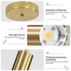 2 Pack Modern Kitchen Island Hanging Light, Gold LED Pendant