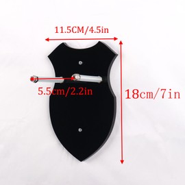 Sword wall mount sword stand wall hook display hanger wall mount for sword dagger axe keyblade no sword-vertical display (Black 1 set)