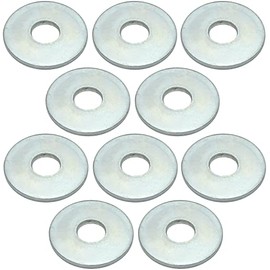 AERZETIX - C49692 - Pack of 10 Small Wide Flat Body Washers - M6 Diameter 6.4 x 20 x 1.5 mm - Zinc Plated Steel