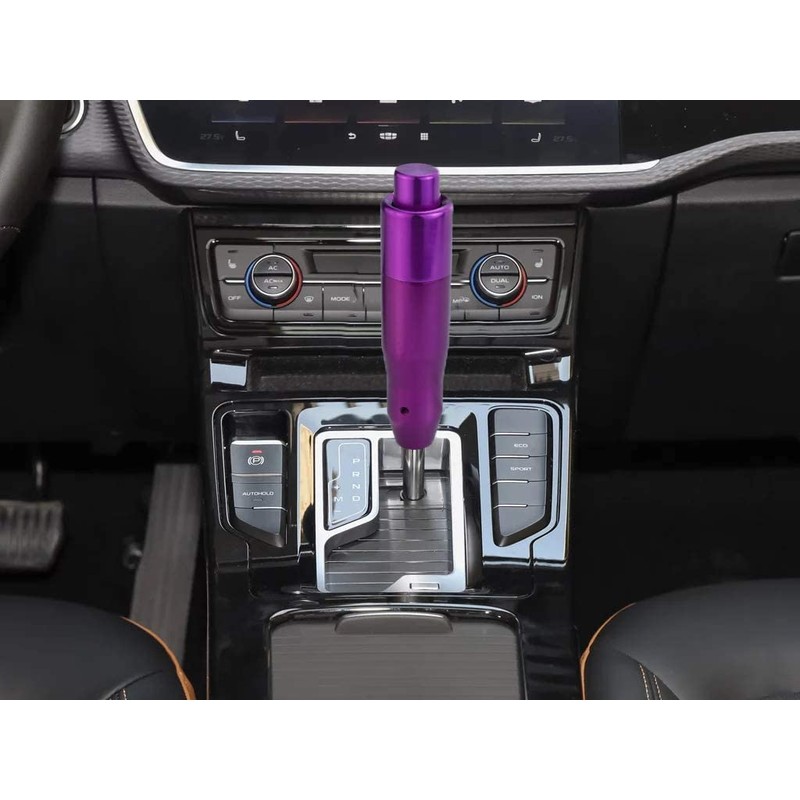 Lunsom Automatic Gear Shift Knob with Button, Aluminum Push Type