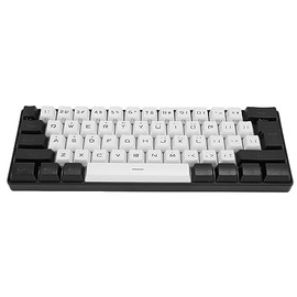 POCREATION Teclado para Juegos con Cable, Mini Teclado RGB de 61 Teclas con Retroiluminación LED, Teclado Ergonómico con Sensación Mecánica, Portátil para Oficina y Negocios